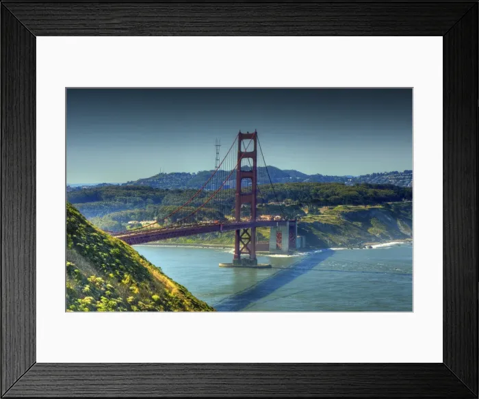 Framed Print : A view of Golden gate Bridge, San Francisco, California