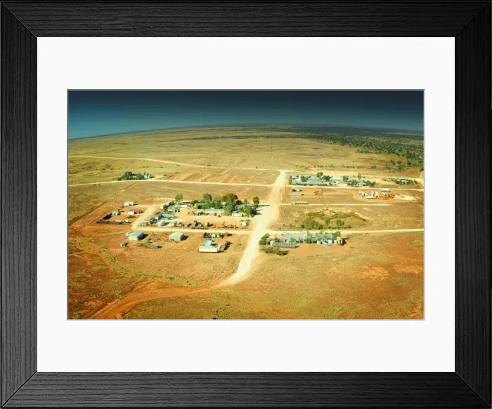 Framed Print : Areial view of the tiny settlement of Innamincka, outback South Australia Framed Print : Areial view of the tiny settlement of Innamincka, outback South Australia