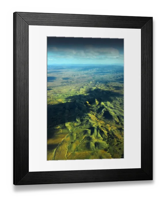 Framed Print : Aerial view of the rugged mountain ranges of the Southern Flinders Ranges in South Australia Framed Print : Aerial view of the rugged mountain ranges of the Southern Flinders Ranges in South Australia