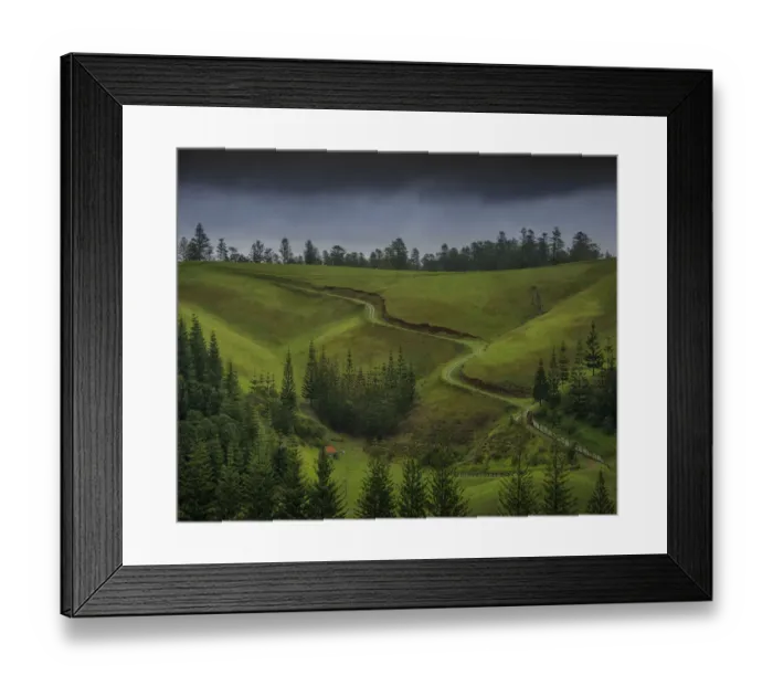 Framed Print : A rural scene on the Idyllic south pacific Norfolk Island