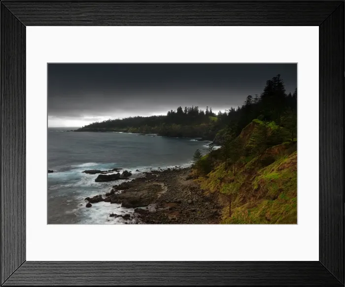 Framed Print : Point Ross, A scenic coastal reserve on the Idyllic south pacific Norfolk Island