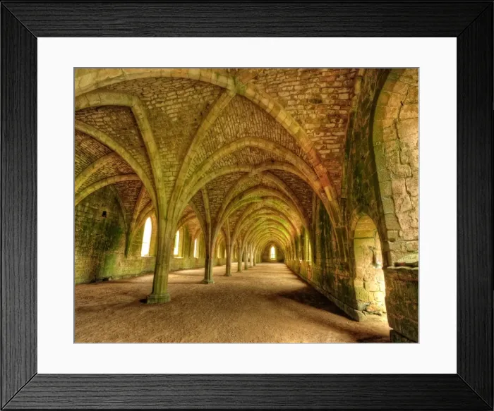 Framed Print : Fountains Abbey, Yorkshire, England Framed Print : Fountains Abbey, Yorkshire, England