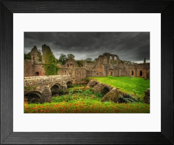 Framed Print : Fountains Abbey, Yorkshire, England Framed Print : Fountains Abbey, Yorkshire, England