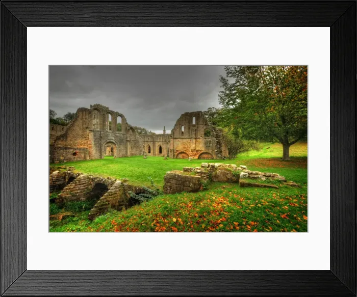 Framed Print : Fountains Abbey, Yorkshire, England Framed Print : Fountains Abbey, Yorkshire, England