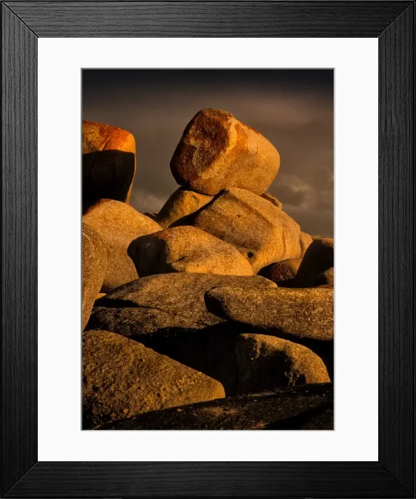 Framed Print : Granite boulders, Lillies beach, Flinders Island Tasmania Framed Print : Granite boulders, Lillies beach, Flinders Island Tasmania