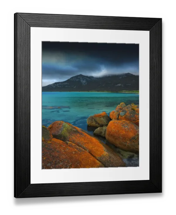 Framed Print : Fotheringate beach, Lacota, Strzelecki range, Flinders Island, Tasmania