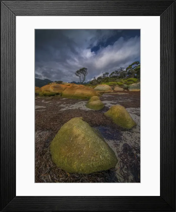 Framed Print : Fotheringate beach, Lacota, Strzelecki range, Flinders Island, Tasmania