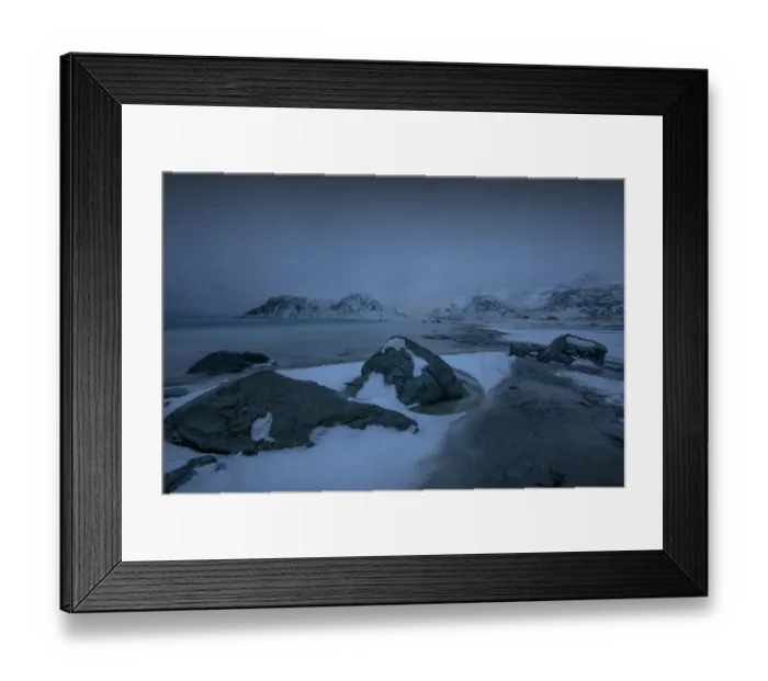Framed Print : A winter Scenic, Lofoten Peninsular, Arctic circle, Norway Framed Print : A winter Scenic, Lofoten Peninsular, Arctic circle, Norway