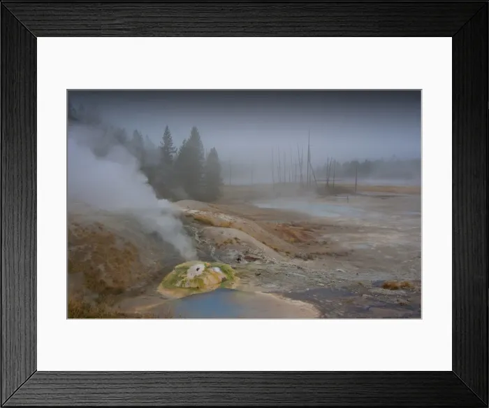 Framed Print : Norris Basin, Yellowstone National Park, Wyoming, USA