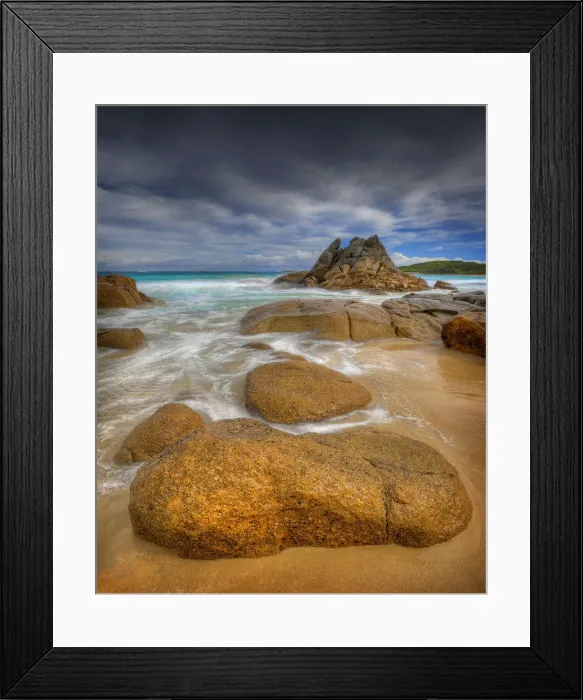 Framed Print : Beach scene, King Island, Bass Strait, Tasmania Framed Print : Beach scene, King Island, Bass Strait, Tasmania