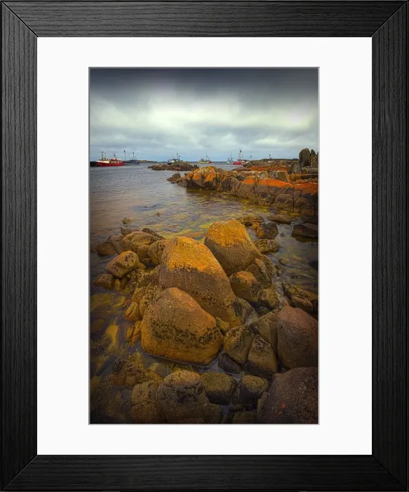 Framed Print : Currie harbour view, King Island, Bass Strait, Tasmania