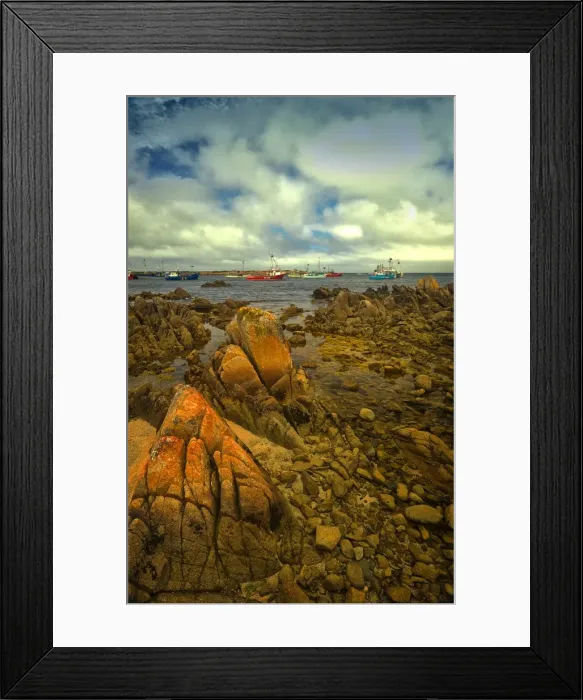Framed Print : Currie harbour view, King Island, Bass Strait, Tasmania Framed Print : Currie harbour view, King Island, Bass Strait, Tasmania
