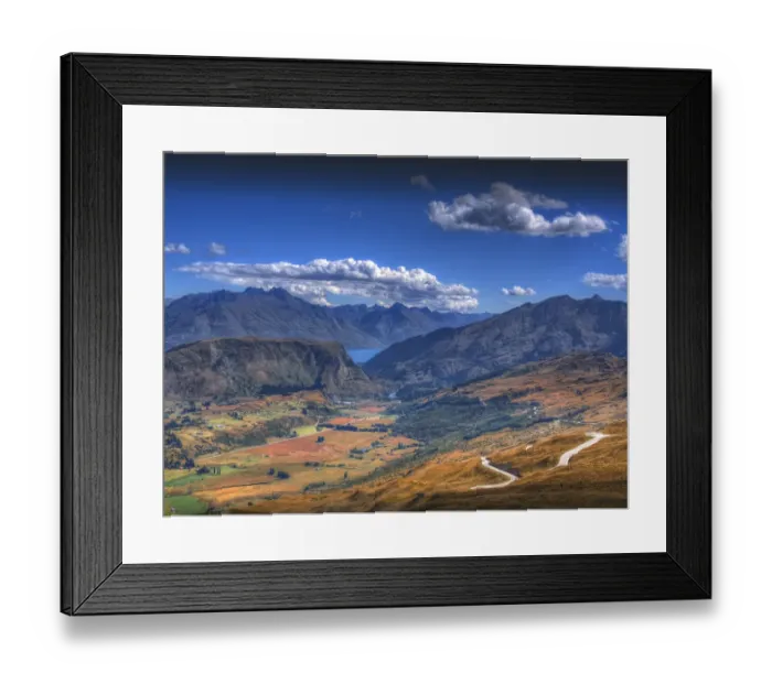 Framed Print : A view from Coronet peak, New Zealand, south island