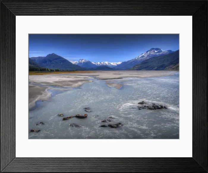 Framed Print : Dart River Glenorchy, New Zealand south island Framed Print : Dart River Glenorchy, New Zealand south island
