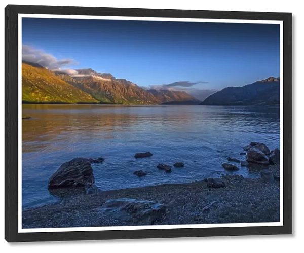 Dawn on lake Wakatipu, New Zealand south island