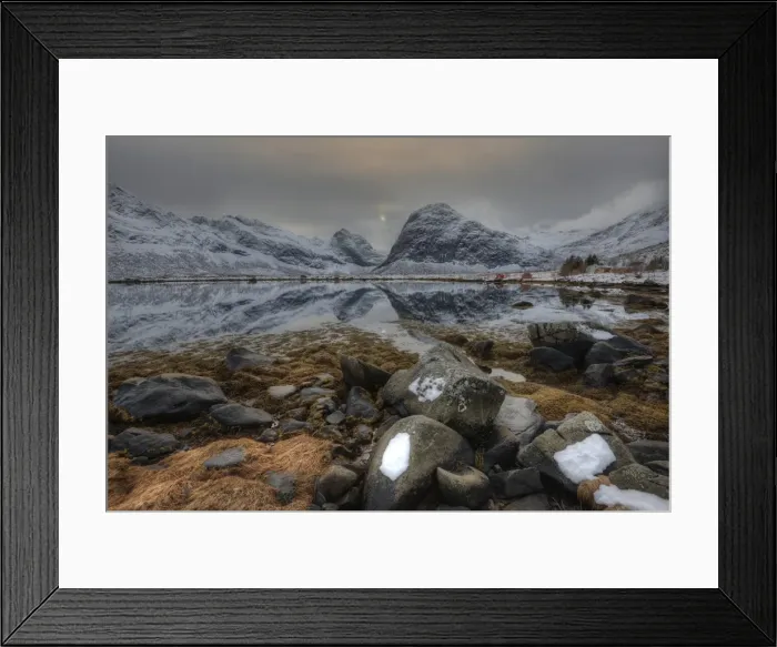 Framed Print : Lofoten Peninsular, winter wonderland, Arctic circle, Norway Framed Print : Lofoten Peninsular, winter wonderland, Arctic circle, Norway