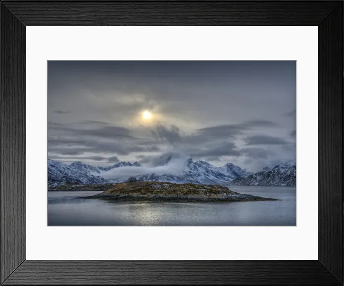 Framed Print : Lofoten Peninsular, winter wonderland, Arctic circle, Norway Framed Print : Lofoten Peninsular, winter wonderland, Arctic circle, Norway