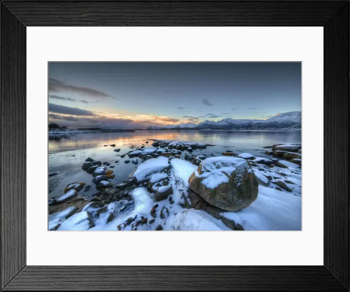 Framed Print : Lofoten Peninsular, winter wonderland, Arctic circle, Norway