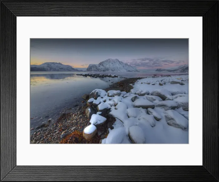 Framed Print : Lofoten Peninsular, winter wonderland, Arctic circle, Norway