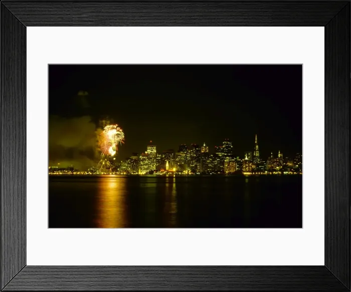 Framed Print : Fireworks San Francisco bay, California, United States