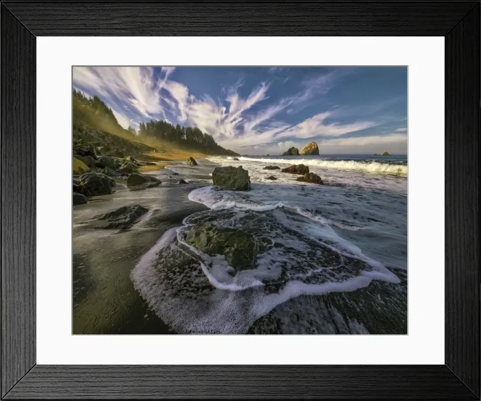 Framed Print : Del norte coastline, California