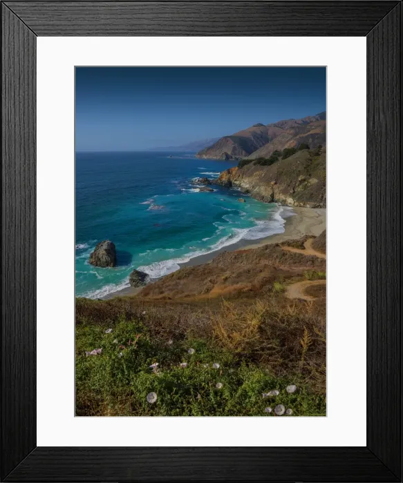 Framed Print : A scene from the Cabrillo highway, California, United States