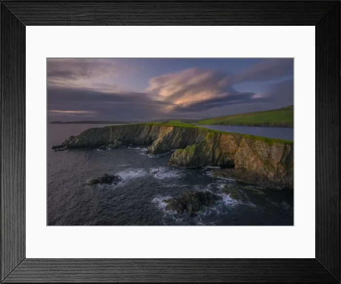 Framed Print : Scousburgh coastline, Shetland Islands, Scotland Framed Print : Scousburgh coastline, Shetland Islands, Scotland