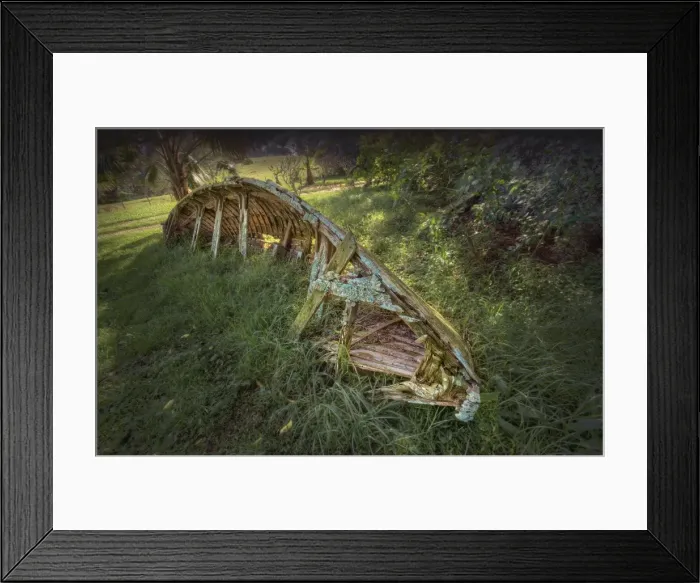 Framed Print : Old Lighter boat rotting away on Norfolk Island Framed Print : Old Lighter boat rotting away on Norfolk Island