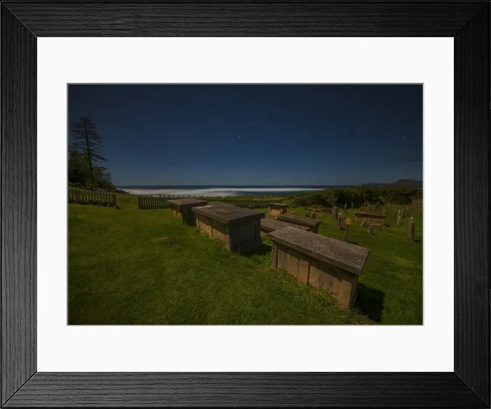 Framed Print : Moonlight, kingston cemetary, Norfolk Island