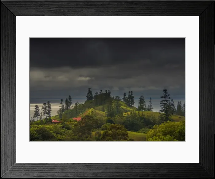 Framed Print : Coastal storm approaching, Norfolk Island