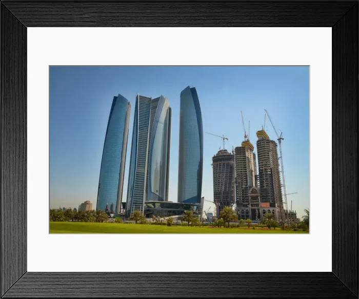 Framed Print : A cityscape from Abu Dhabi, united Arab Emirates