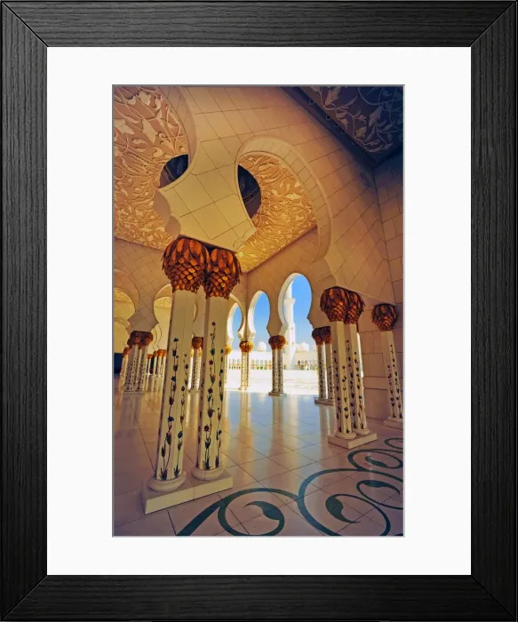 Framed Print : Sheikh Zayed mosque Abu Dhabi United Arab Emirates