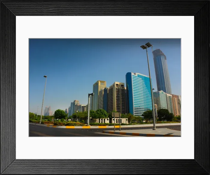 Framed Print : A cityscape from Abu Dhabi, united Arab Emirates