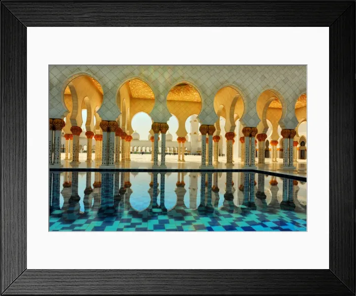 Framed Print : Sheikh Zayed mosque Abu Dhabi United Arab Emirates