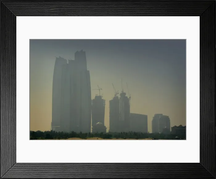 Framed Print : A cityscape from Abu Dhabi, united Arab Emirates