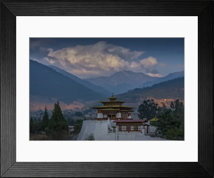 Framed Print : A view of the Panukha Dzong, in East central Bhutan Framed Print : A view of the Panukha Dzong, in East central Bhutan