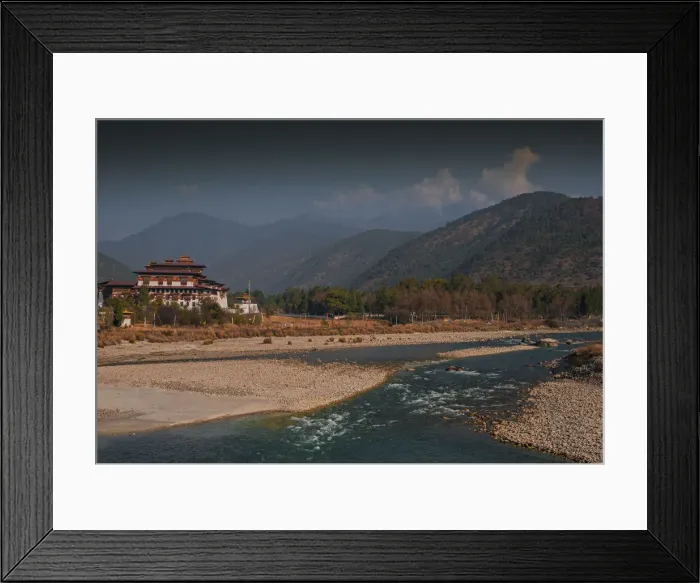 Framed Print : A view of the Panukha Dzong, in East central Bhutan Framed Print : A view of the Panukha Dzong, in East central Bhutan