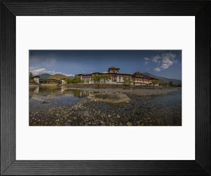 Framed Print : A view of the Panukha Dzong, in East central Bhutan Framed Print : A view of the Panukha Dzong, in East central Bhutan