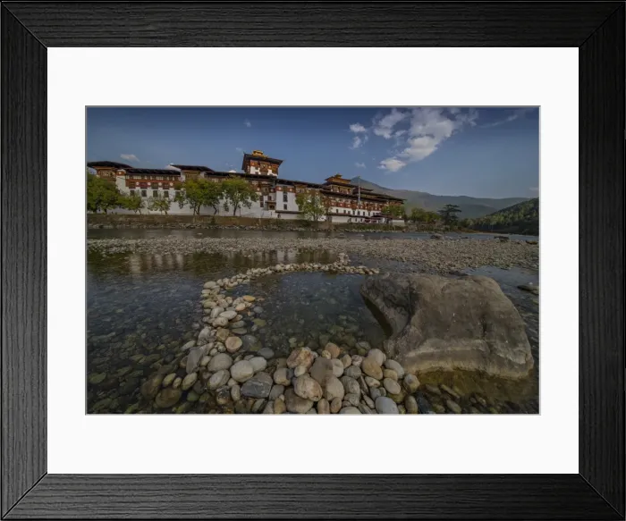 Framed Print : A view of the Panukha Dzong, in East central Bhutan Framed Print : A view of the Panukha Dzong, in East central Bhutan