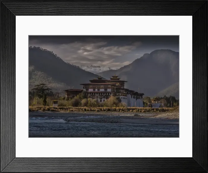 Framed Print : A view of the Panukha Dzong, in East central Bhutan Framed Print : A view of the Panukha Dzong, in East central Bhutan