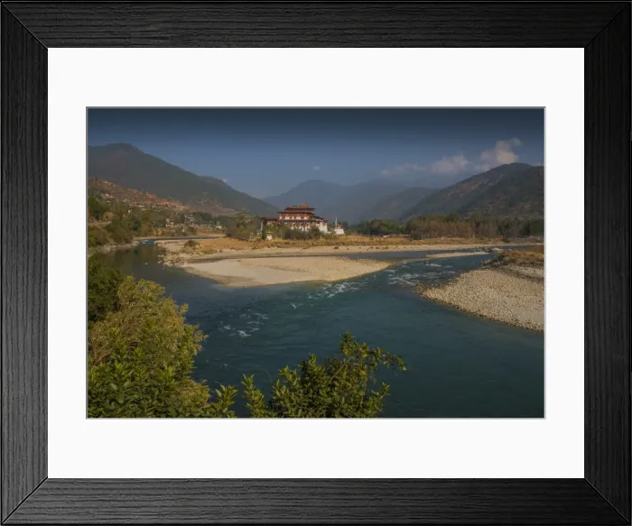 Framed Print : A view of the Panukha Dzong, in East central Bhutan Framed Print : A view of the Panukha Dzong, in East central Bhutan