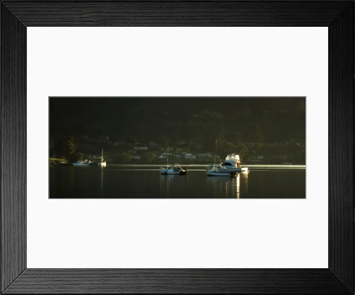 Framed Print : Dover, a small fishing village in the south of Tasmania