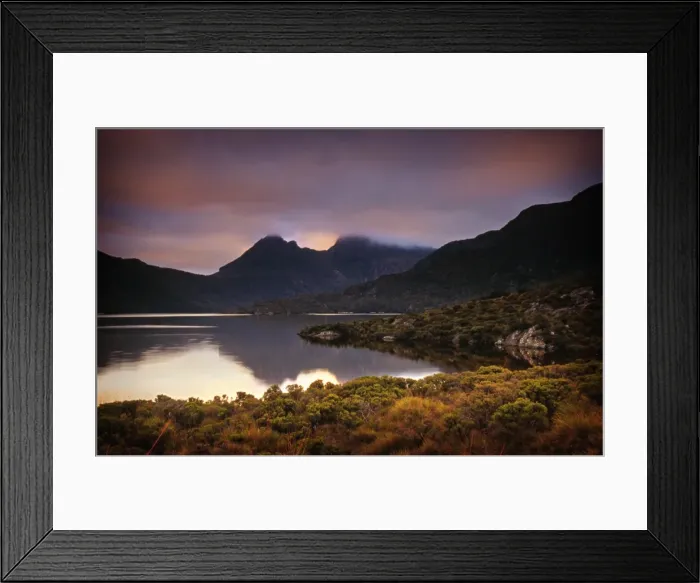 Framed Print : Dove lake, Cradle Mountain National Park, central Tasmanian highlands