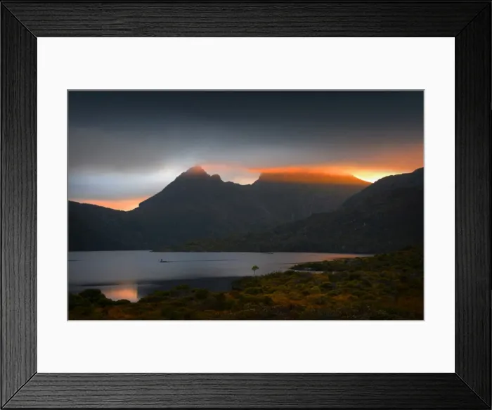 Framed Print : Dove lake, Cradle Mountain National Park, central Tasmanian highlands