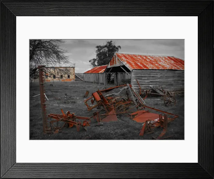 Framed Print : Rusting farm machinery Longford, northern Tasmania Framed Print : Rusting farm machinery Longford, northern Tasmania