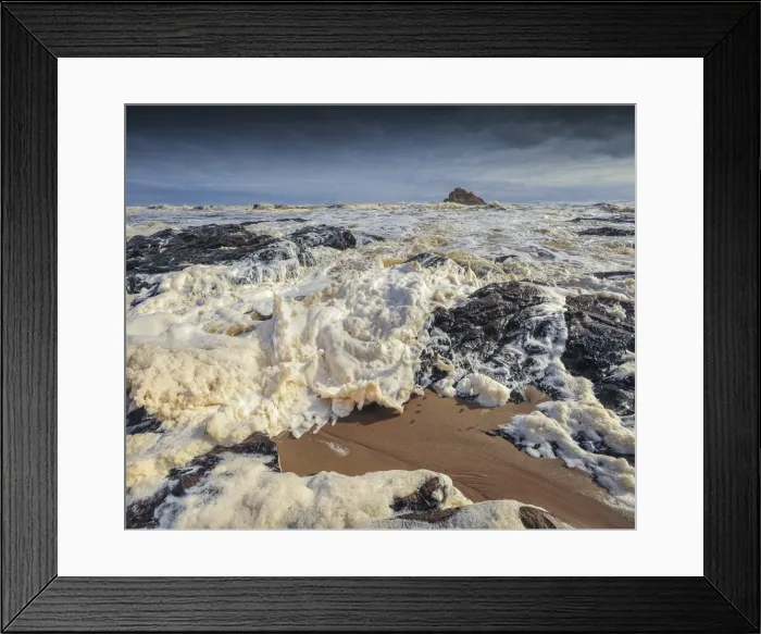 Framed Print : Foaming tidal sea surges, near the Arthur river estuary, west coastline of Tasmania Framed Print : Foaming tidal sea surges, near the Arthur river estuary, west coastline of Tasmania