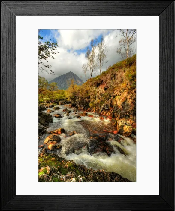 Framed Print : Highland Brook, Buachaille Etive Mor, Scotland Framed Print : Highland Brook, Buachaille Etive Mor, Scotland