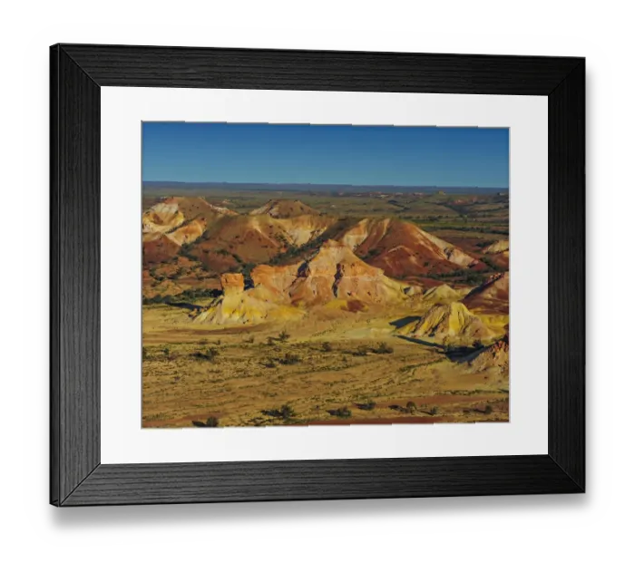 Framed Print : The Painted hills, an area of outstanding natural beauty in the arid region of Anna Creek, outback South Australia Framed Print : The Painted hills, an area of outstanding natural beauty in the arid region of Anna Creek, outback South Australia