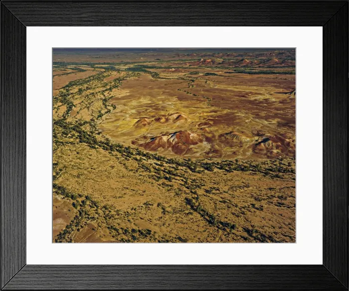 Framed Print : The Painted hills, an area of outstanding natural beauty in the arid region of Anna Creek, outback South Australia