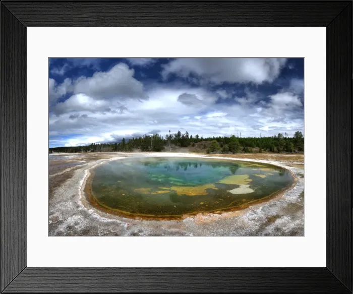 Framed Print : Chromatic pool Yellowstone National Park, Wyoming, United States